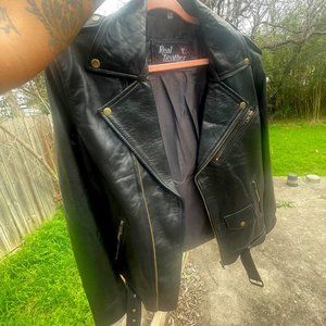 Original sheep skin Biker Leather Jacket - Unisex